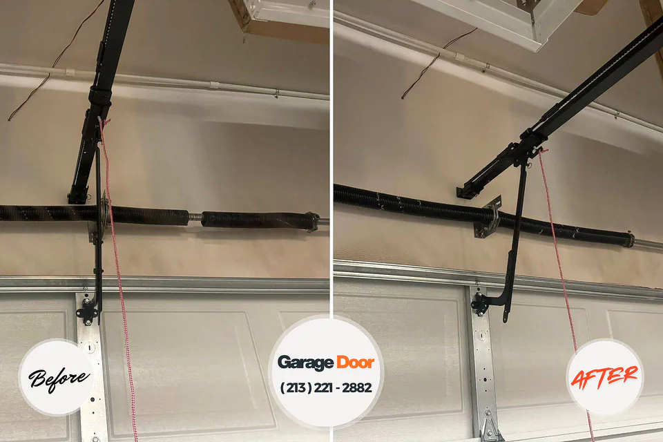 Before and after: garage door repair Wood River, NE